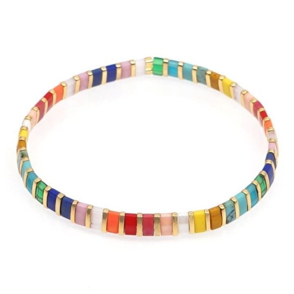 Hand Crafted Jewelry - Miyuki Tila Bead bracelet